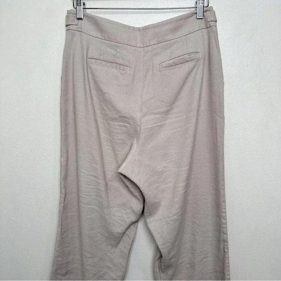 Talbots Womens 10P Natural Linen  High Waist Wide Leg Trouser - Picture 10 of 12